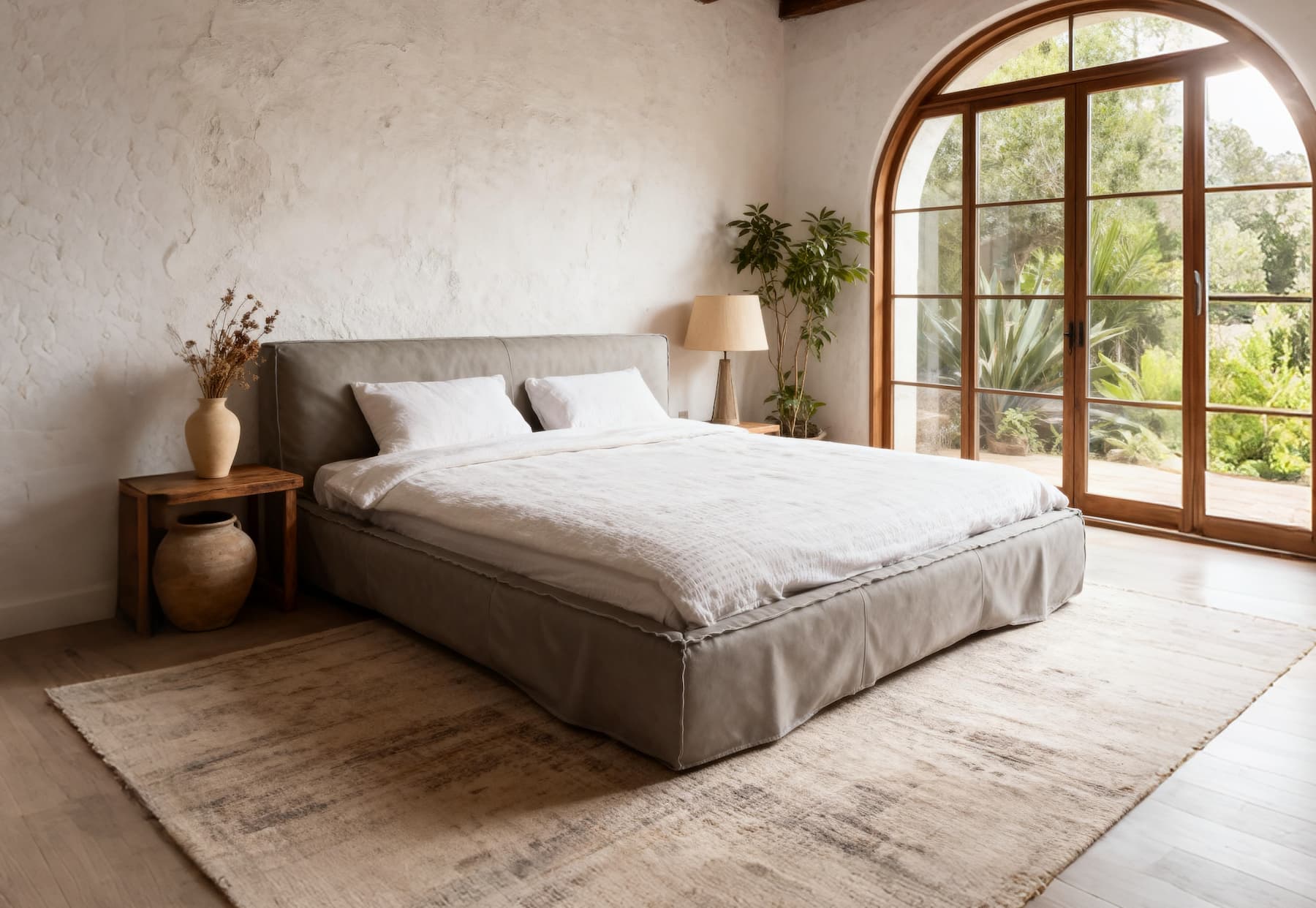 2533 Dora Cotton Slip-cover Bed - Hanleide Furniture
